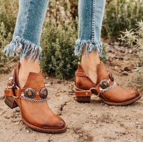 LM | Chunky Mid Heel Vintage Shoes