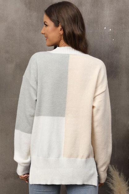 LM | Round neck long sleeve sweater