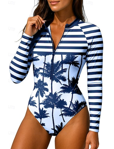 Rash Guard Upf50+ Quick Dry Lightweight Long Sleeve Bodysuit Swim Shirt Surfing Beach Water Sports Summer