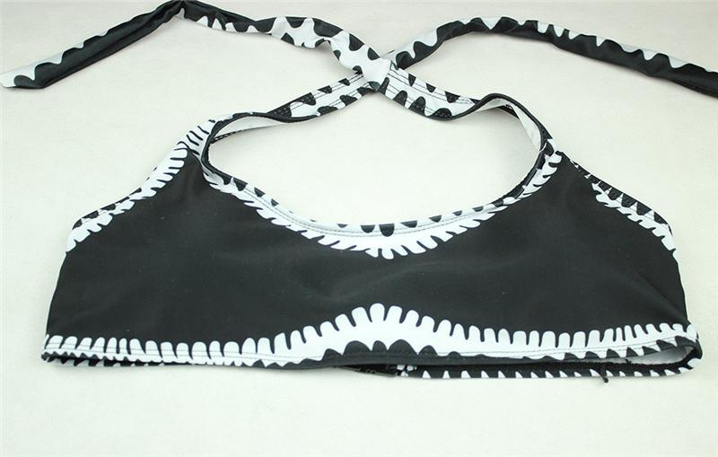 Delia® | Black and White Bandeau Bikini